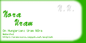 nora uram business card